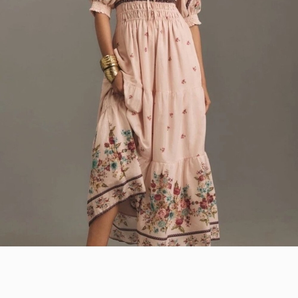Aeropostale Pink Floral Midi Dress